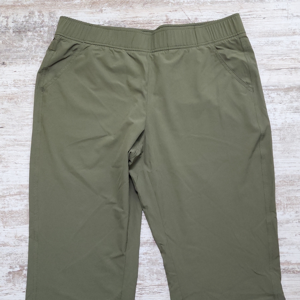 Womens Eddie Bauer Escapelite Slim Ankle Pants size Large Green - Picture 3 of 8